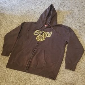 Mens Element Graphic Zip Hoodie Sweatshirt Large